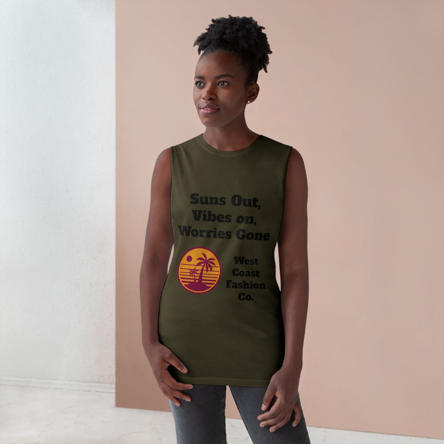 Unisex Tank Top - Suns Out Vibes on Worries Gone Graphic Tee, Summer Style, Beachwear, Gifts for Him, Her, Vacation Essentials