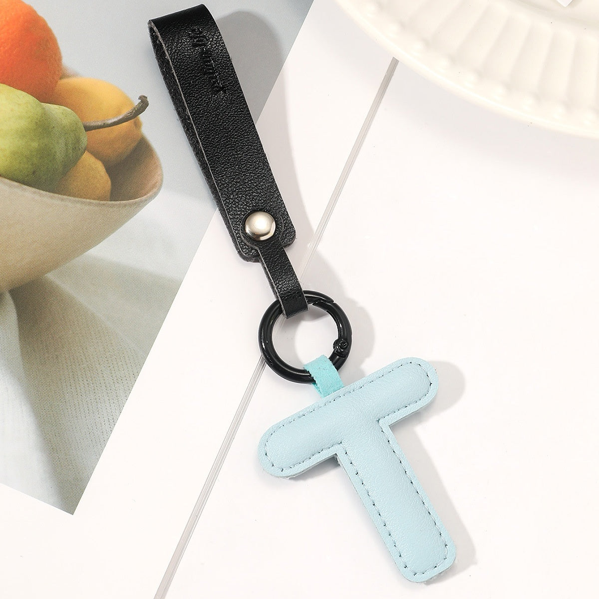 Fashion All-Match 26 Full Letter Leather Key Chain Pendants