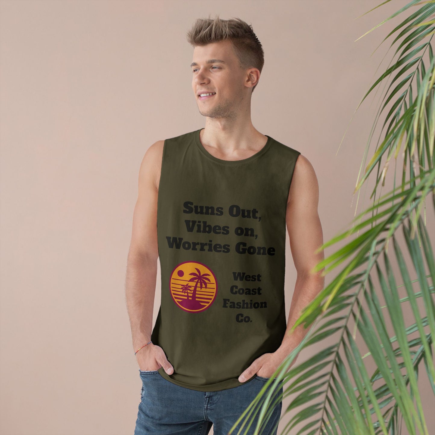 Unisex Tank Top - Suns Out Vibes on Worries Gone Graphic Tee, Summer Style, Beachwear, Gifts for Him, Her, Vacation Essentials