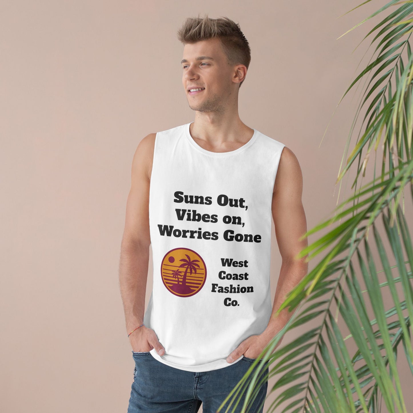 Unisex Tank Top - Suns Out Vibes on Worries Gone Graphic Tee, Summer Style, Beachwear, Gifts for Him, Her, Vacation Essentials