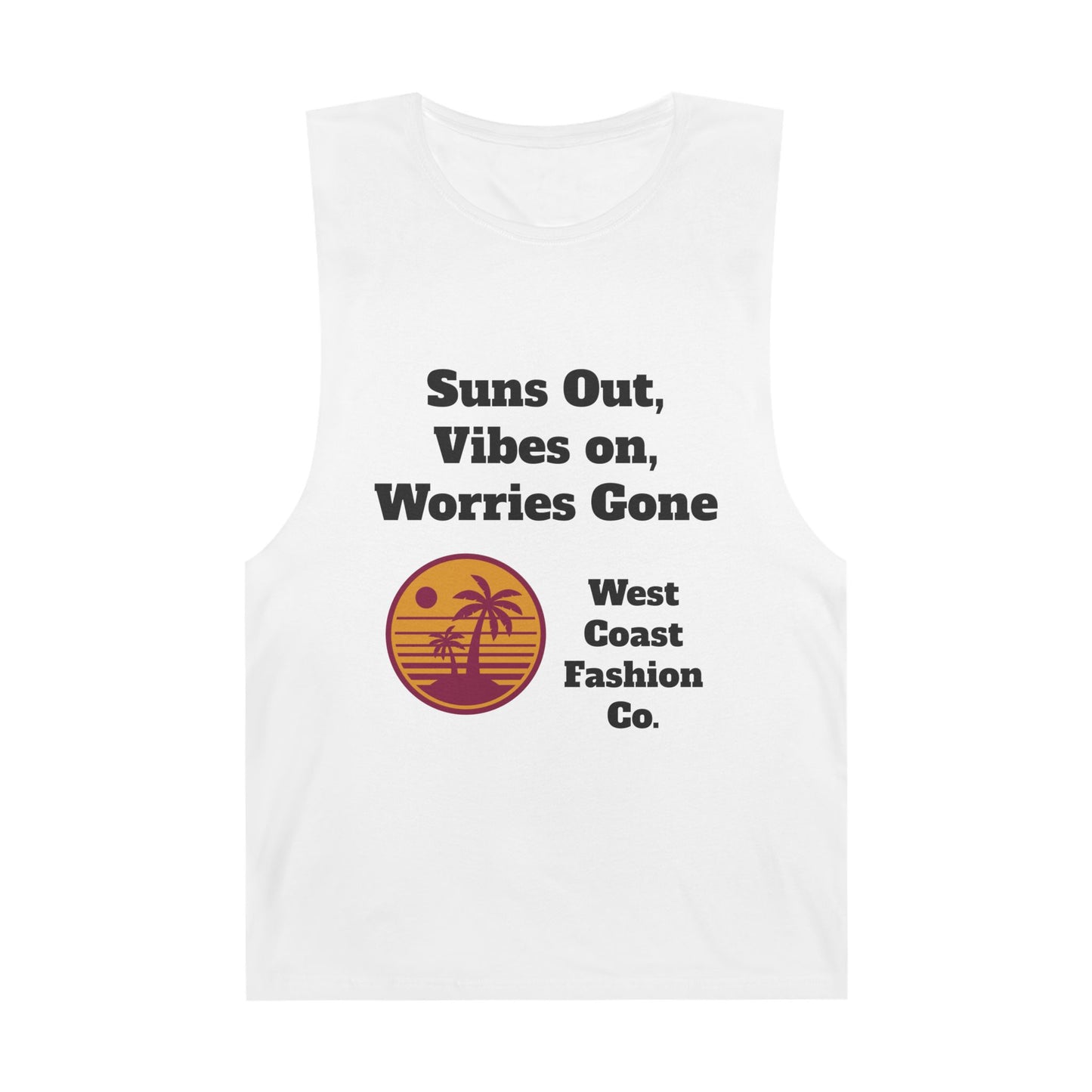 Unisex Tank Top - Suns Out Vibes on Worries Gone Graphic Tee, Summer Style, Beachwear, Gifts for Him, Her, Vacation Essentials