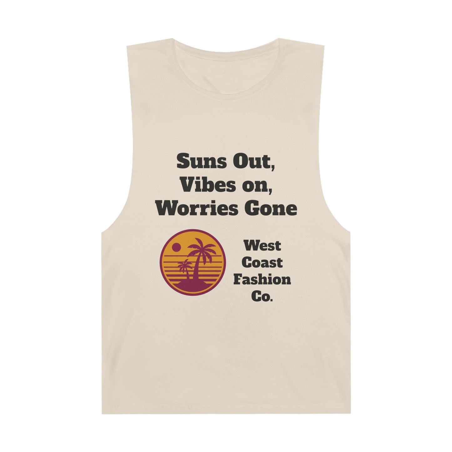 Unisex Tank Top - Suns Out Vibes on Worries Gone Graphic Tee, Summer Style, Beachwear, Gifts for Him, Her, Vacation Essentials