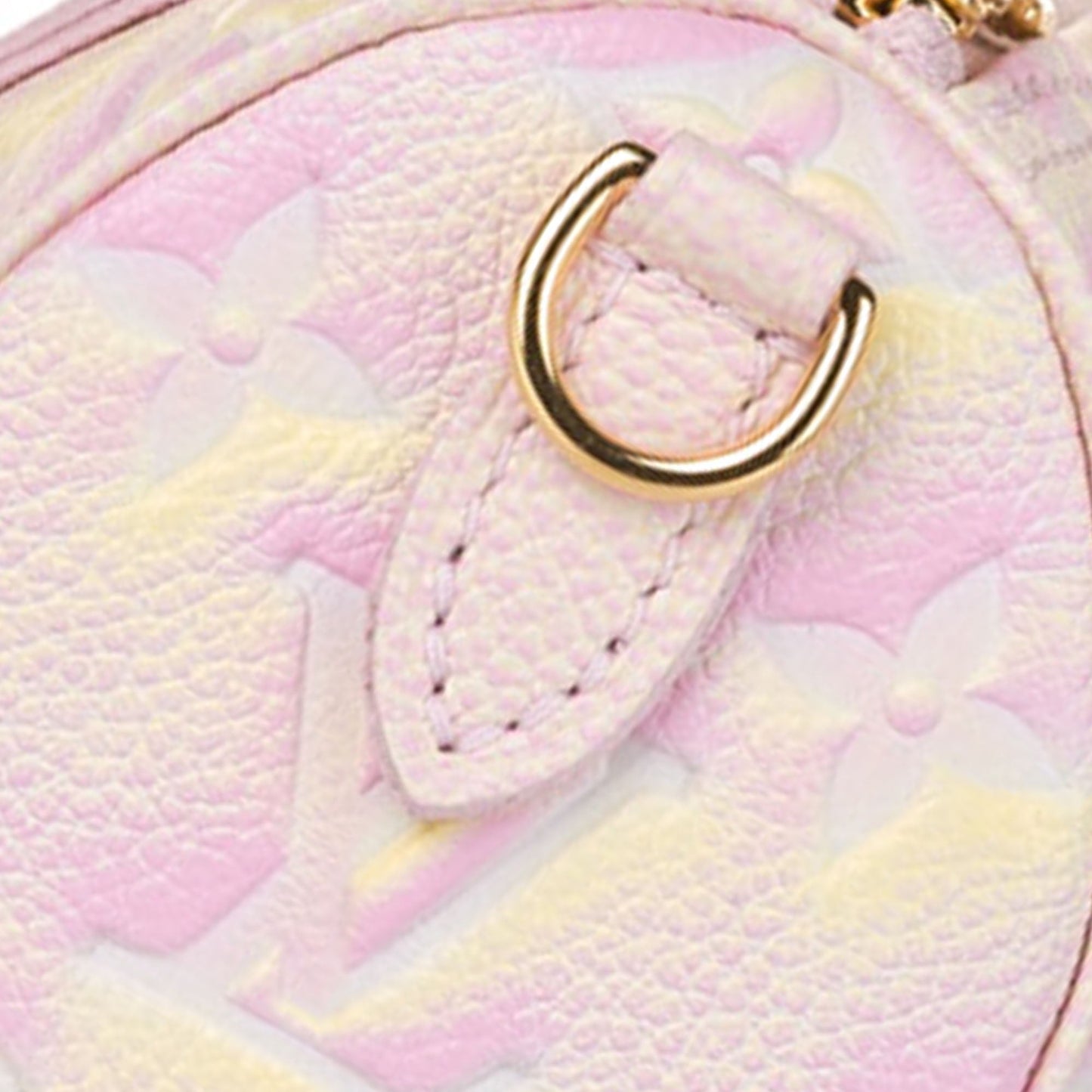 Pre-Owned Authenticated Louis Vuitton Summer Stardust Nano Speedy Monogram Empreinte Leather Pink Boston Bag Top HandleBag Unisex (Good)