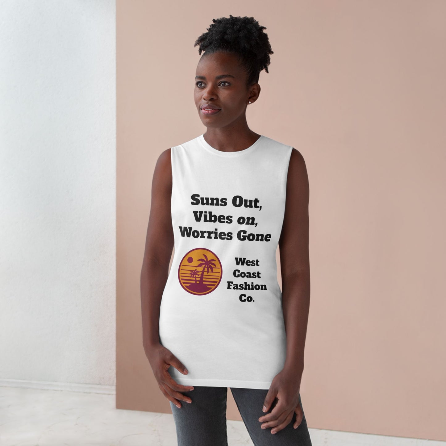 Unisex Tank Top - Suns Out Vibes on Worries Gone Graphic Tee, Summer Style, Beachwear, Gifts for Him, Her, Vacation Essentials
