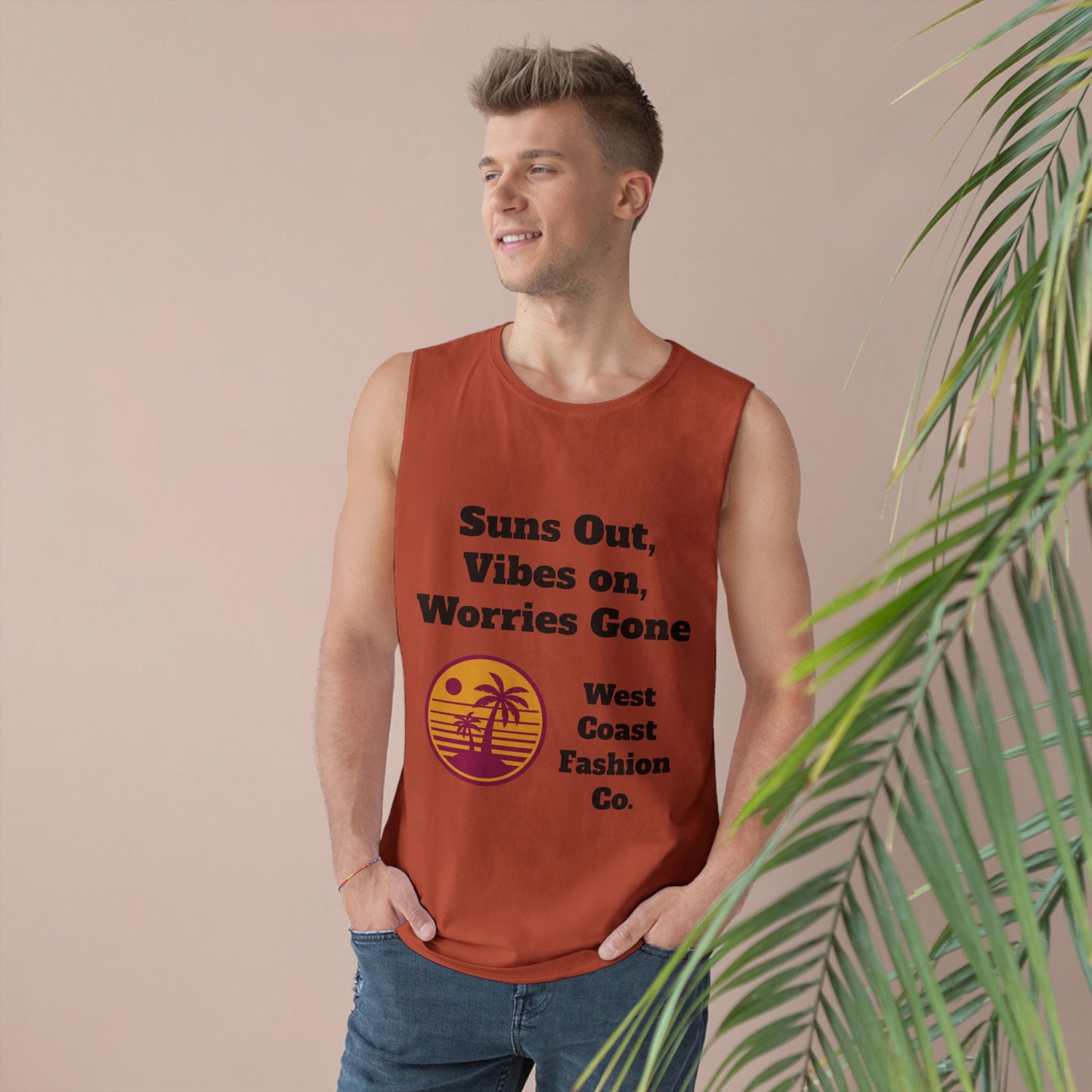 Unisex Tank Top - Suns Out Vibes on Worries Gone Graphic Tee, Summer Style, Beachwear, Gifts for Him, Her, Vacation Essentials