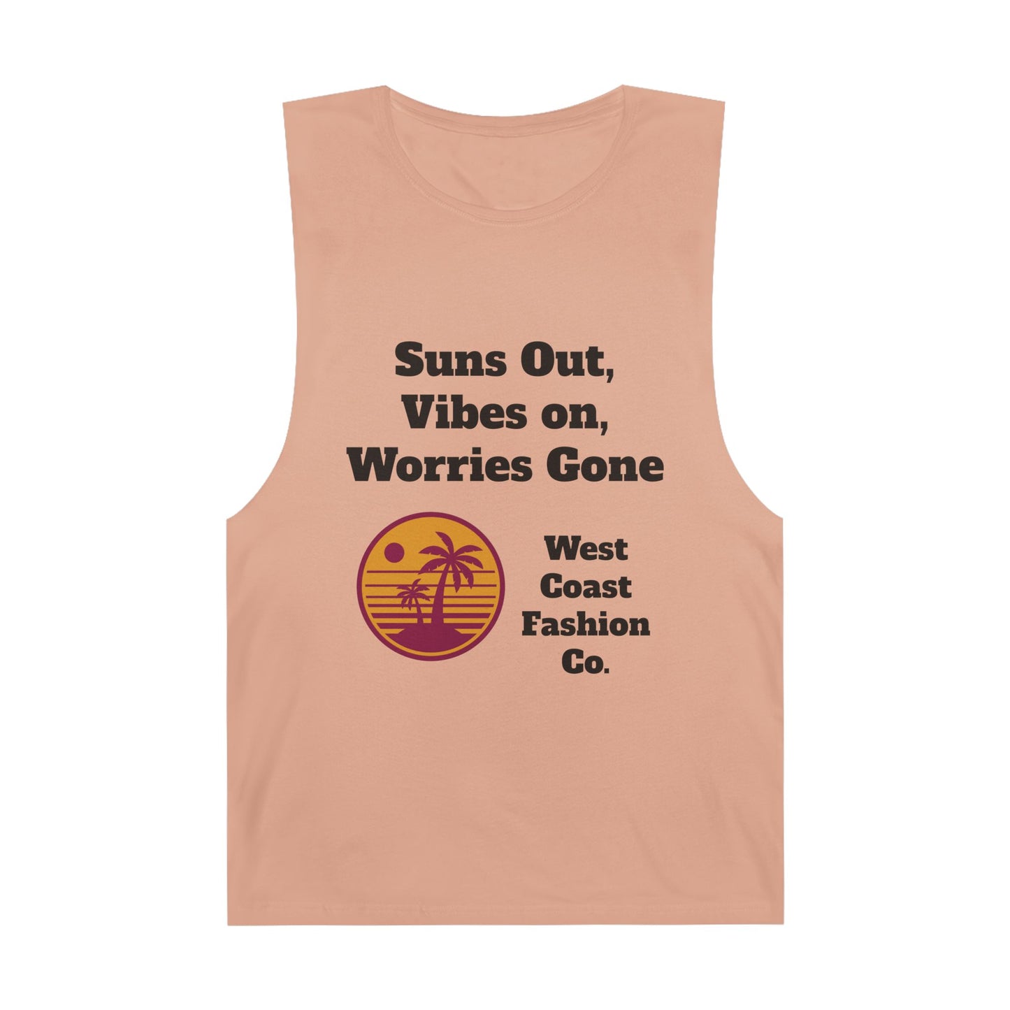 Unisex Tank Top - Suns Out Vibes on Worries Gone Graphic Tee, Summer Style, Beachwear, Gifts for Him, Her, Vacation Essentials