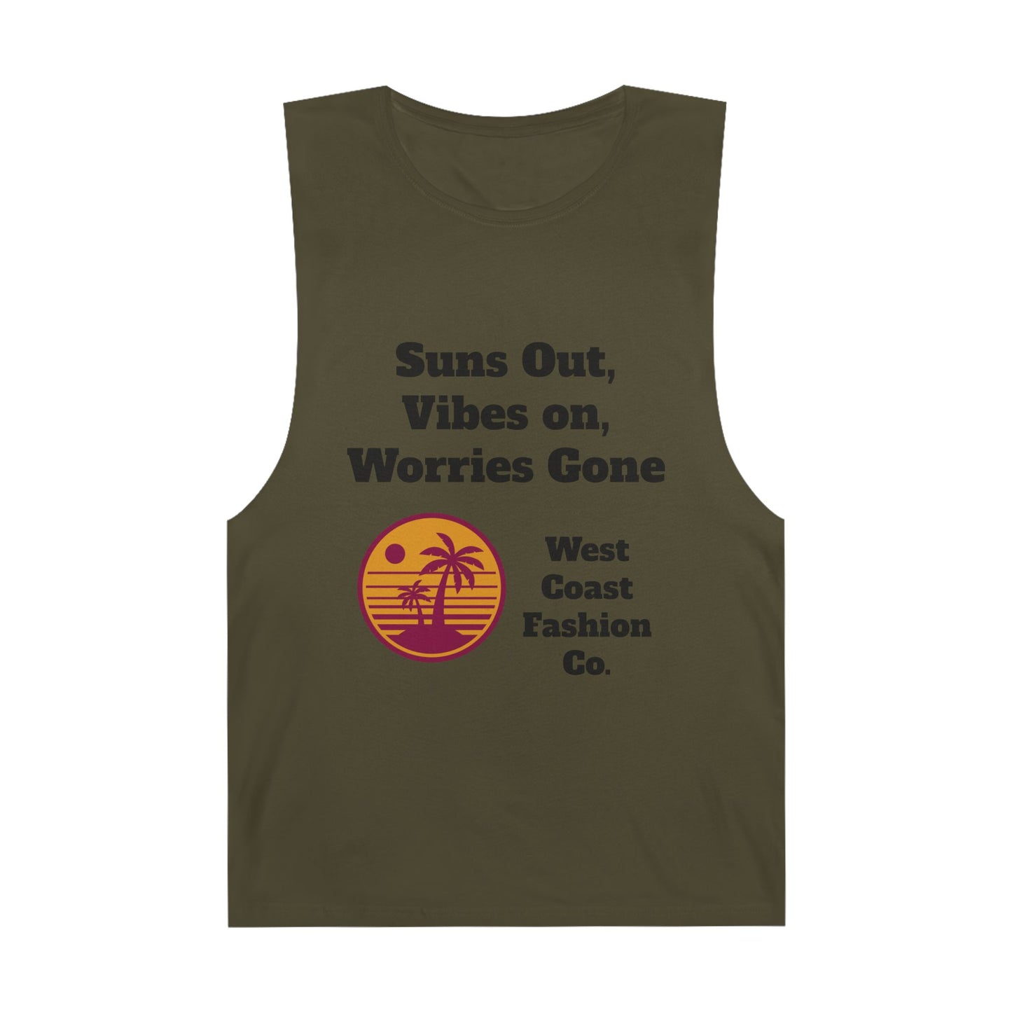 Unisex Tank Top - Suns Out Vibes on Worries Gone Graphic Tee, Summer Style, Beachwear, Gifts for Him, Her, Vacation Essentials