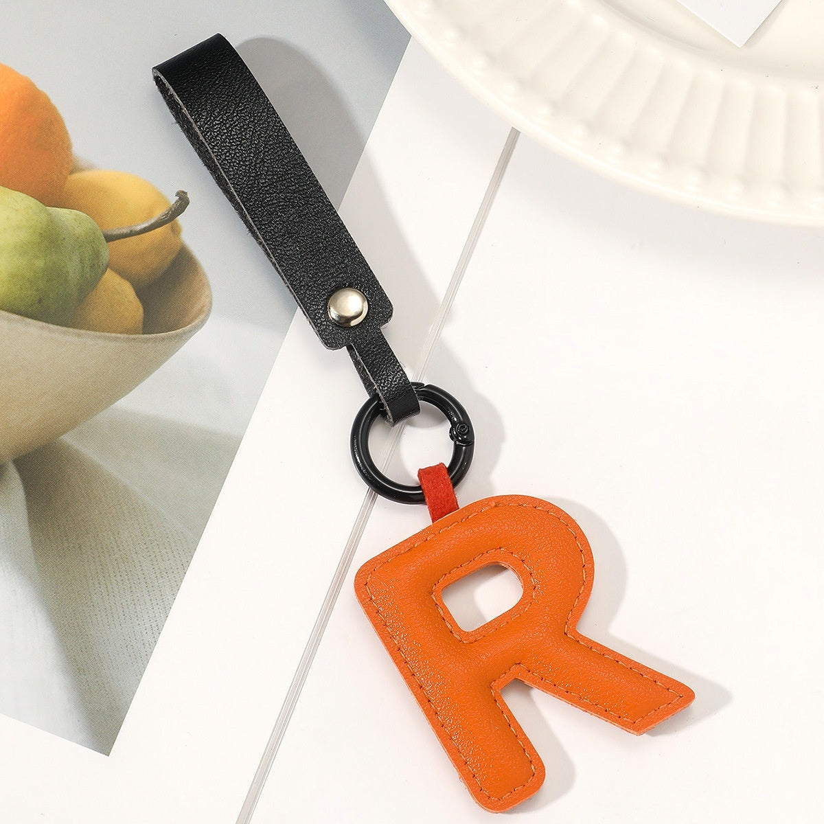 Fashion All-Match 26 Full Letter Leather Key Chain Pendants