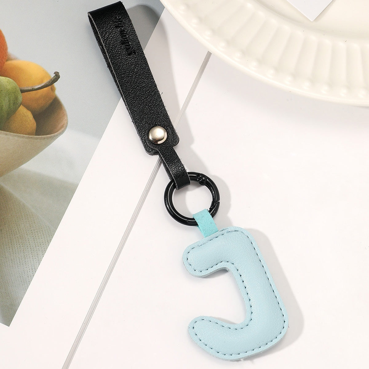 Fashion All-Match 26 Full Letter Leather Key Chain Pendants